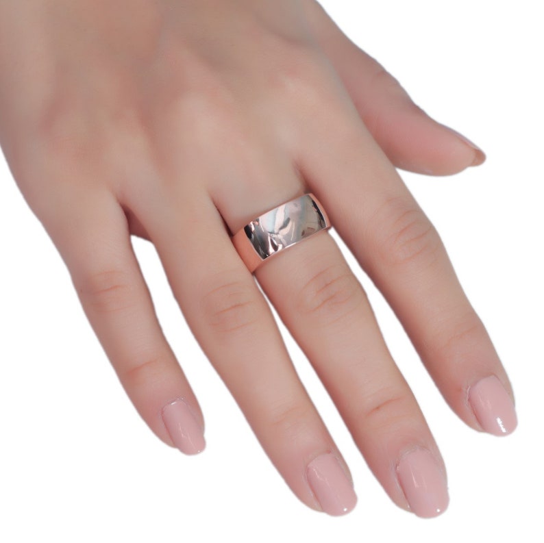 High Polished 18k Gold Vermeil 10 Mm Band Yellow Gold Vermeil Etsy