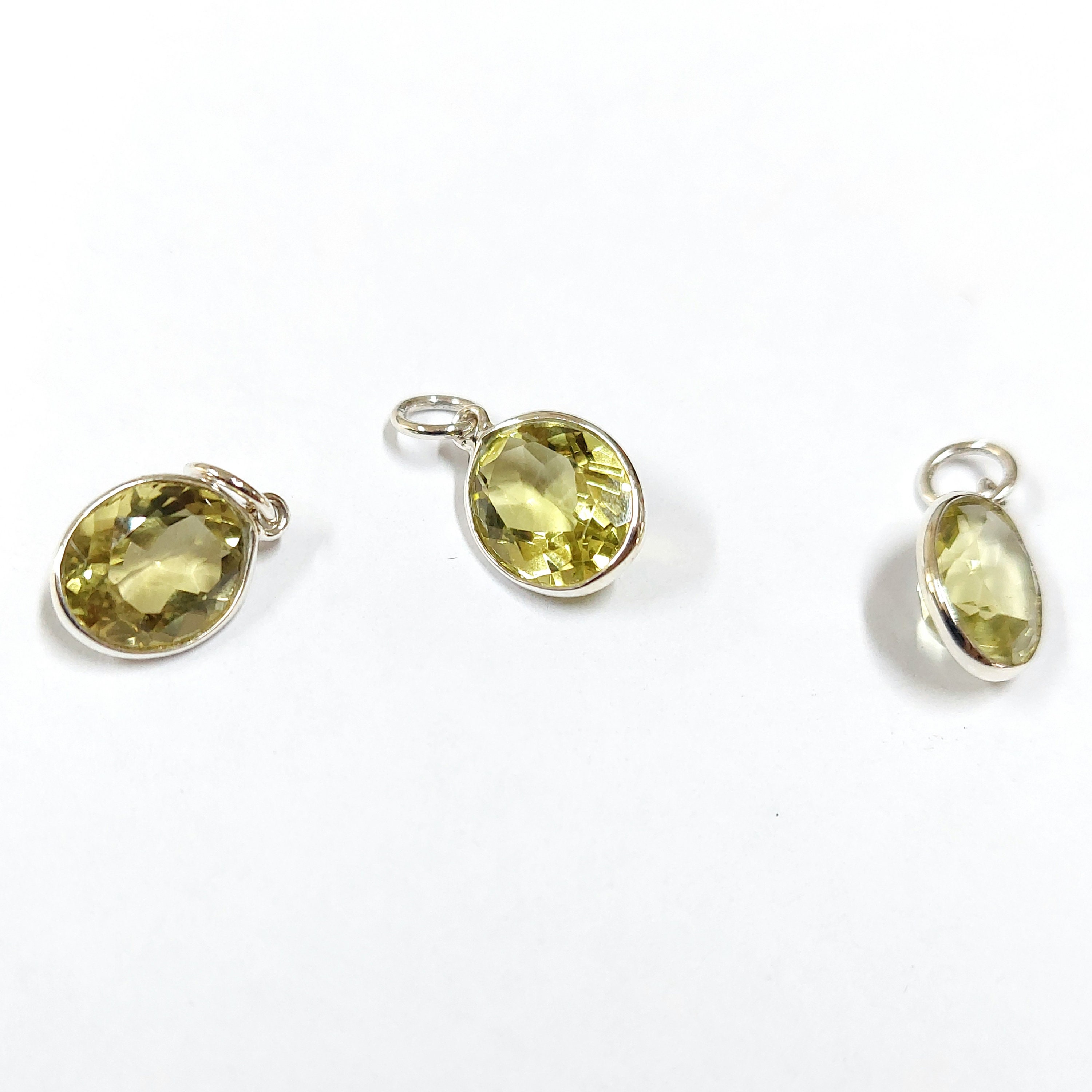 Lemon Quartz 925 Silver Pendant Oval Lemon Pendant Jewelry Etsy UK