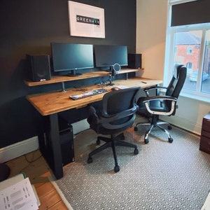 L Shaped Desk. Two Piece Desk. Desk With Privacy Wall. Industrial