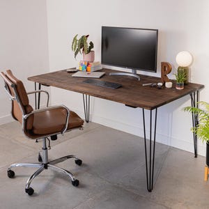 Holz Schreibtisch. Rustikaler Massivholz Home Office Schreibtisch, Made to Order. Viele Größen und Farben erhältlich. Personalisierbar. Optionale Add-Ons verfügbar