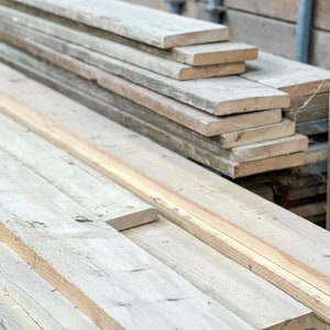 Reclaimed Scaffold Boards Cut To Size and Kiln Dried. Unfinished & Unsanded. Great for Rustic Shelves or DIY Furniture. Old or New Boards.