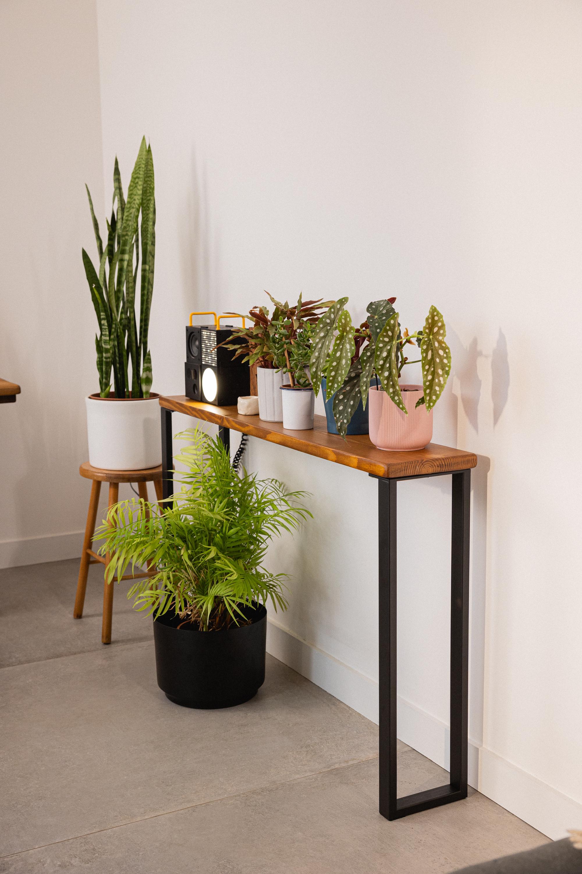 Radiator Shelf. Wooden Console Table for Narrow Hallway. Rustic ...