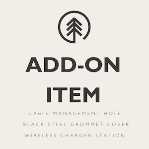 Add On - 60mm Hole for Cable Management | Grommet Compatible | Wireless Charger | Purchase when you place an order for one of our desks