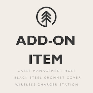 Add On 60mm Hole for Cable Management Grommet Compatible Wireless Charger Purchase when you place an order for one of our desks zdjęcie 1