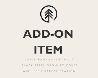 Add On - Trou de 60 mm pour la gestion des câbles | Compatible avec les œillets | Chargeur sans fil | Achetez lorsque vous passez une commande pour l'un de nos bureaux