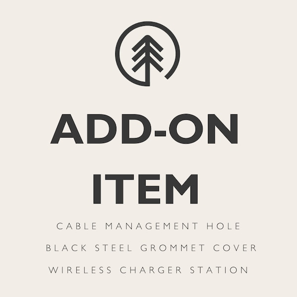 Add On - 60mm Hole for Cable Management | Grommet Compatible | Wireless Charger | Purchase when you place an order for one of our desks