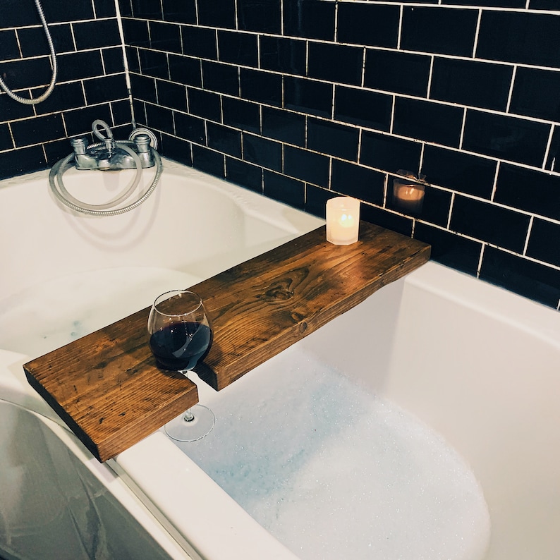 Rustic Wood Bath Caddy