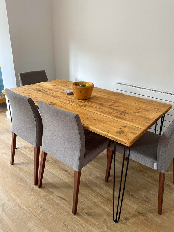 Industrial Style Dining Table Reclaimed Wood Dining Table With