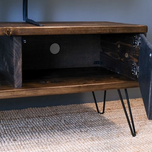 Rustic TV Stand Rustic Media Unit Modern Rustic Design TV Stand Industrial TV Stand image 3