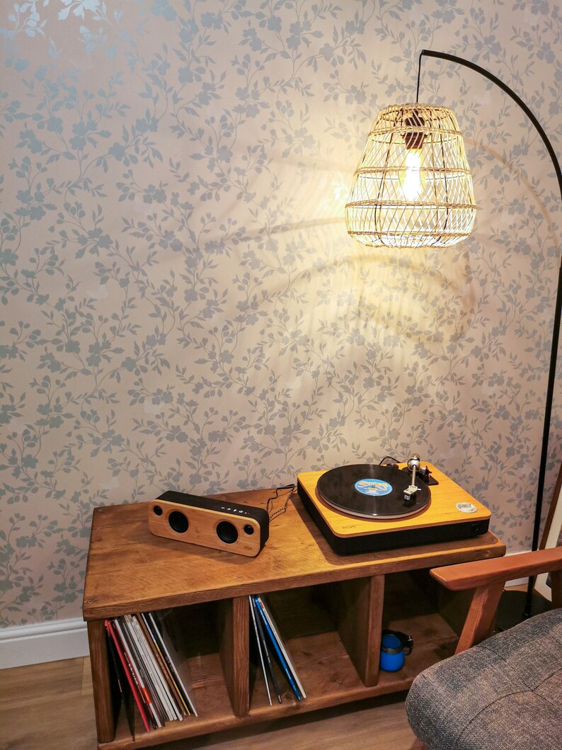 Vinyl Record Stand Vinyl Storage Unit Rustic Wooden Record Etsy