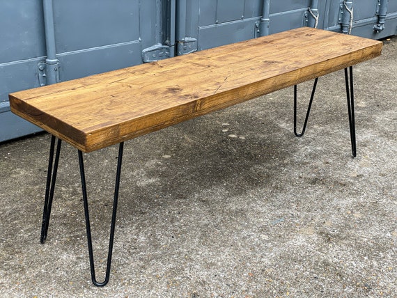 Hairpin entryway bench best sale