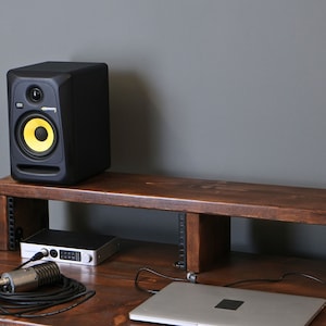 Studio Desk | Modern Rustic Design | Riser Shelf | 19