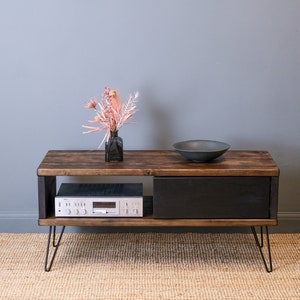 Rustic TV Stand Rustic Media Unit Modern Rustic Design TV Stand Industrial TV Stand image 2