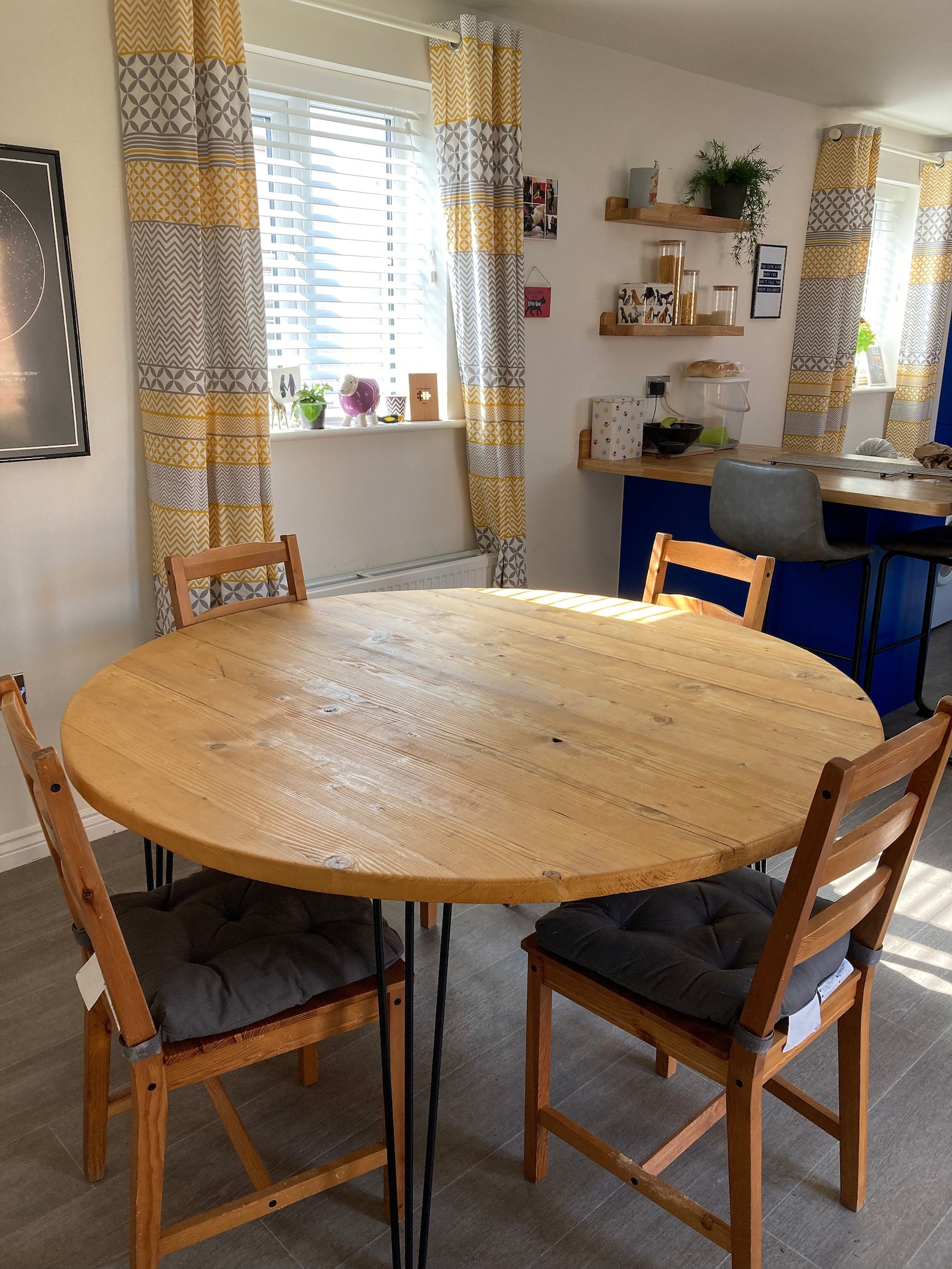 Round Dining Table. Handmade With Rustic Reclaimed Wood. Etsy UK
