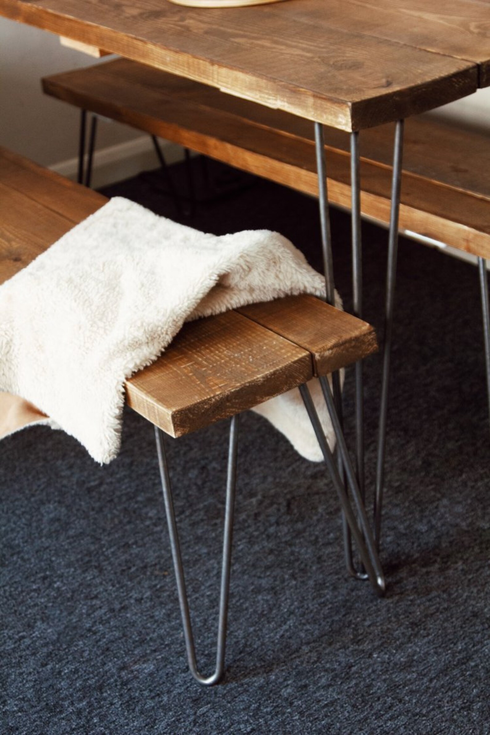 Dining Table & Matching Bench Rustic Reclaimed Wood Modern Etsy UK