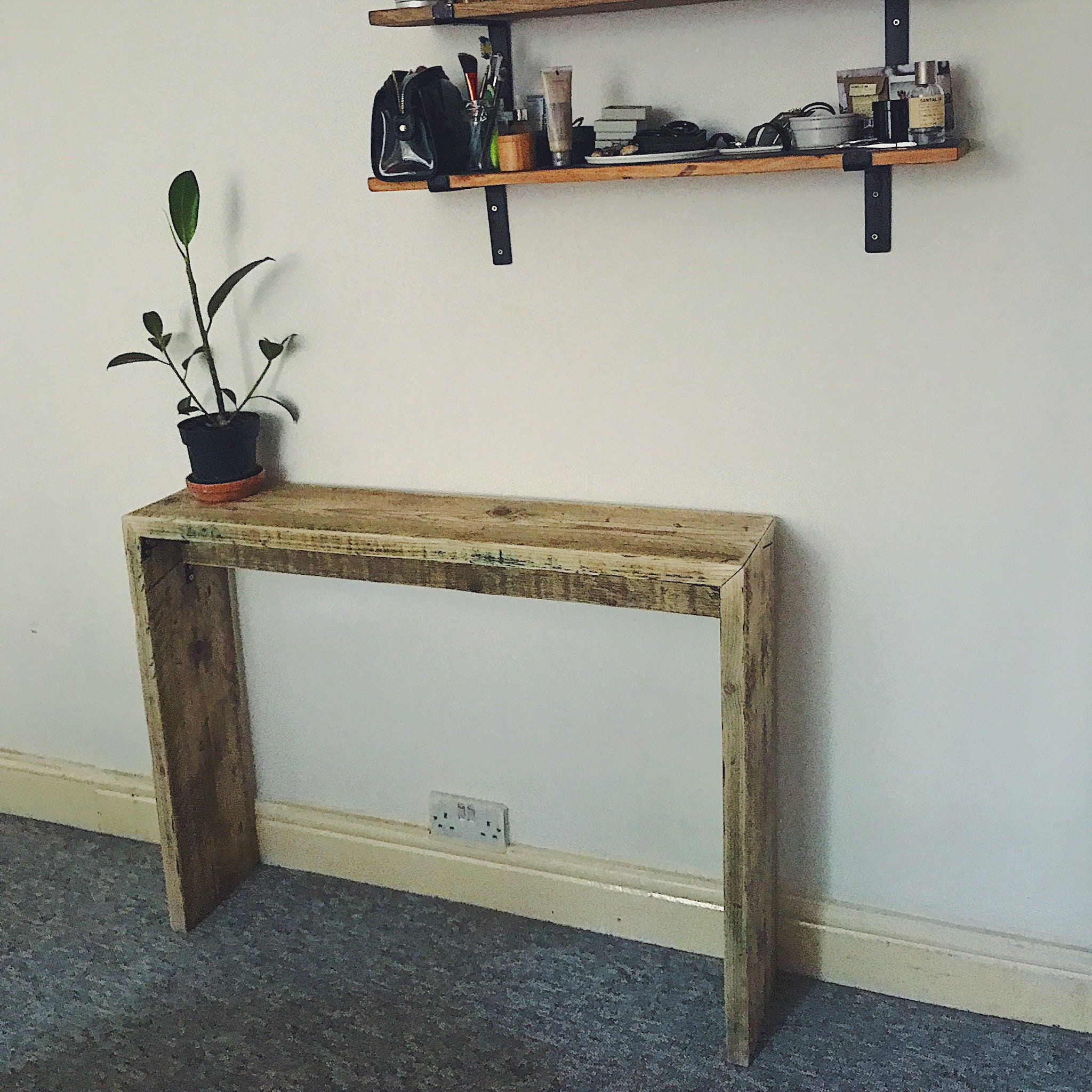 Rustic Console Table Sustainably Made with Reclaimed Wood | Etsy