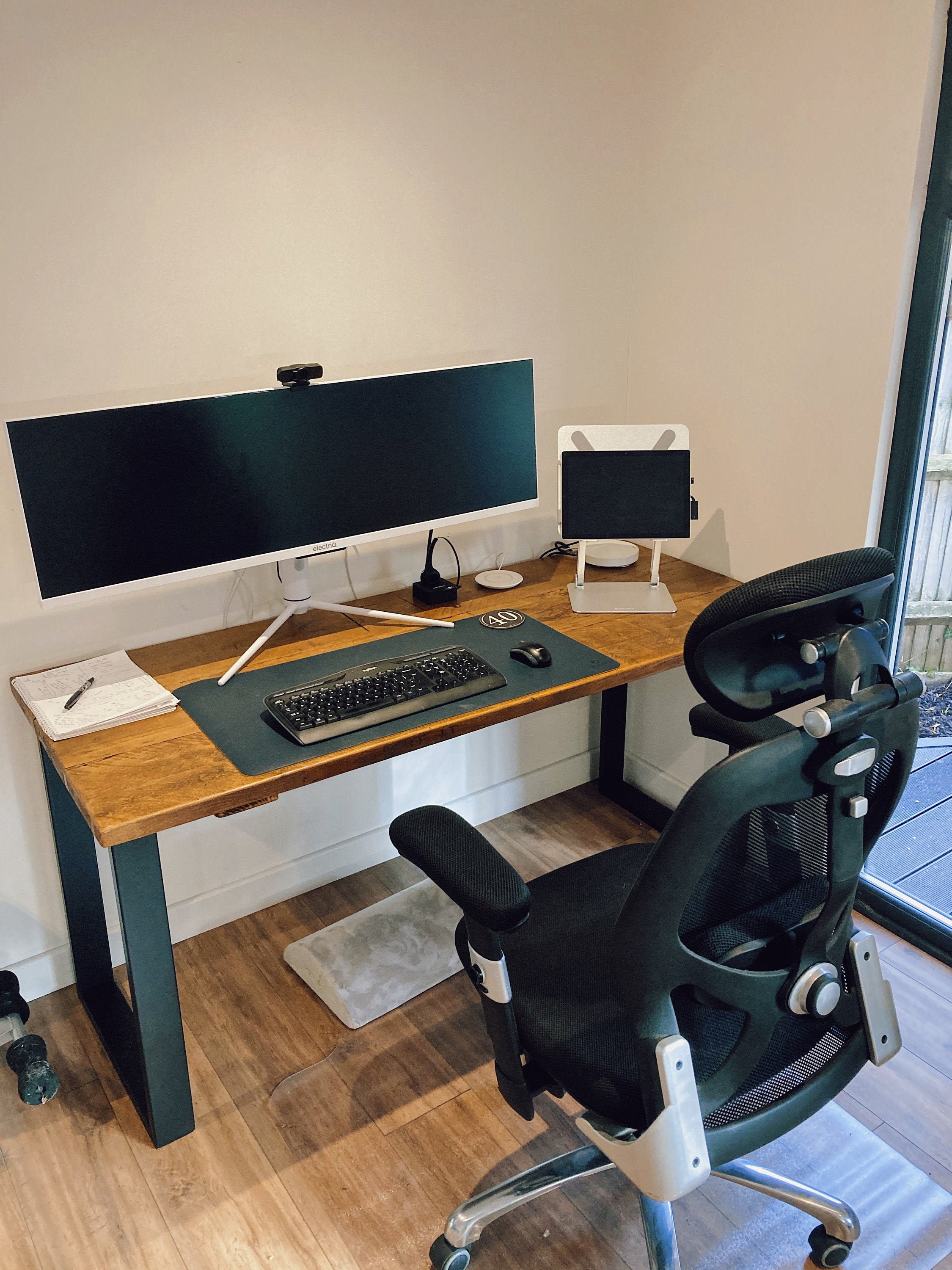 Rustic Computer Desk Reclaimed Wood Heavy Duty Industrial Etsy