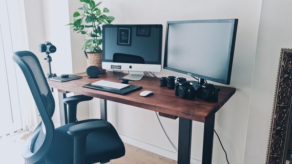 Desk Made With Industrial Square A Frame V Frame X Frame