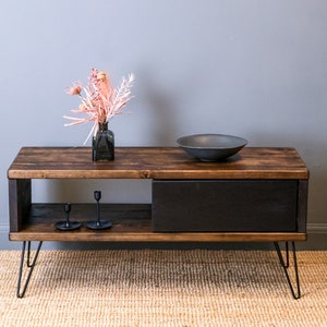 Rustic TV Stand Rustic Media Unit Modern Rustic Design TV Stand Industrial TV Stand image 6