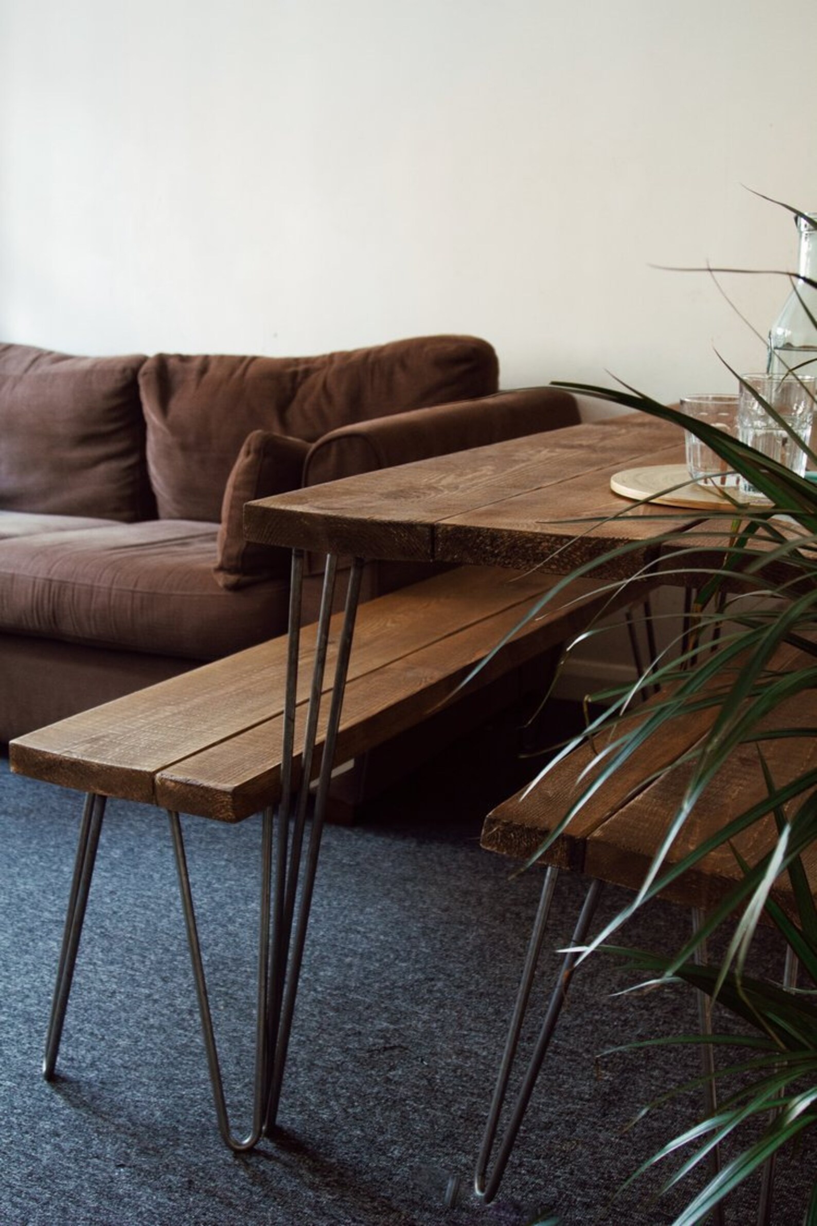 Dining Table & Matching Bench Rustic Reclaimed Wood Modern Etsy UK
