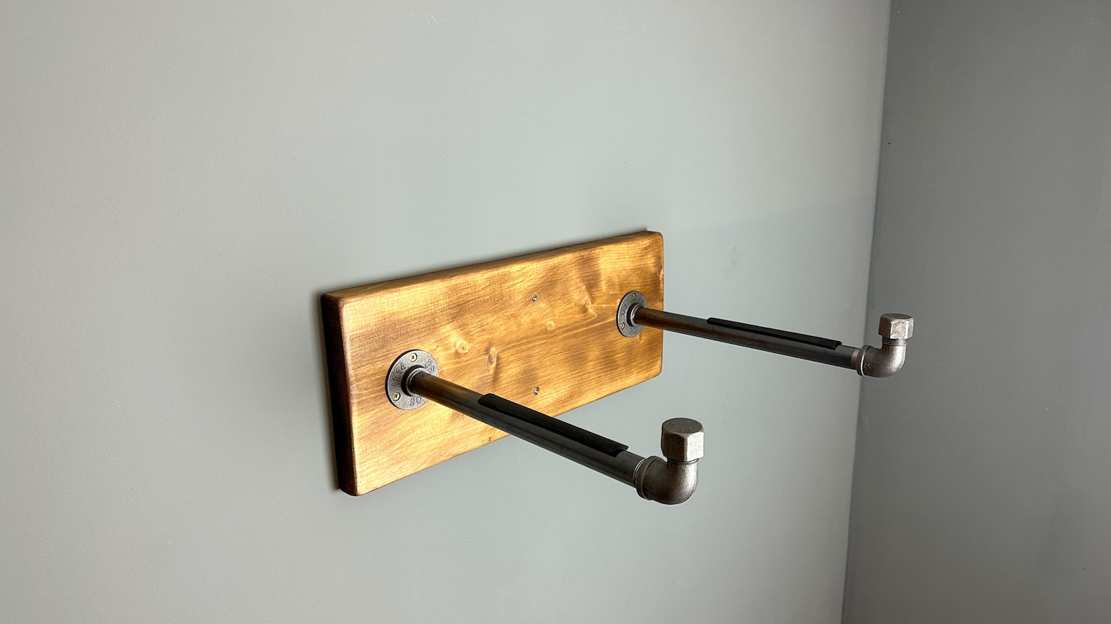 Rustic Bike Rack Industrial Rustic Bike Rack. Wall Mounted Bike Display Rack. Wooden ...