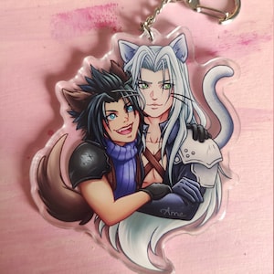 Zack & Sephiroth Doggy-Cat Charms