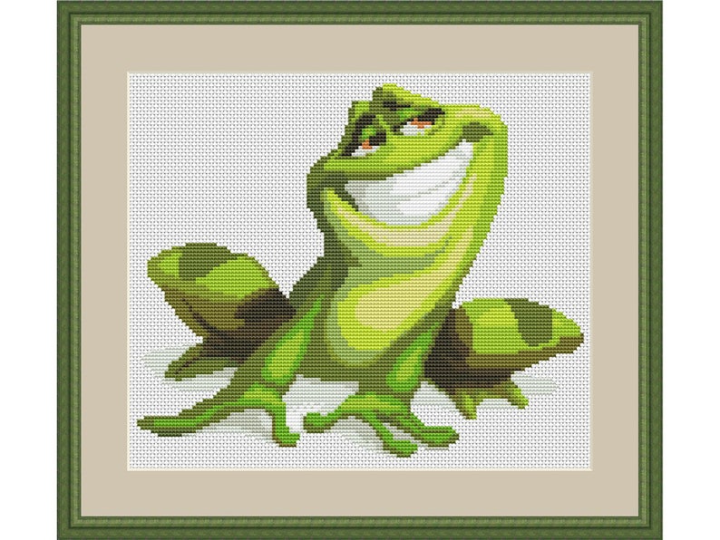 Frog Cross Stitch Pattern. Easy Cross Stitch Pattern. Simple Pattern