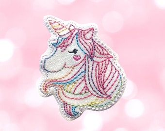 Unicorn Feltie Design Instant Download, Feltie Embroidery Design, Machine Embroidery Design