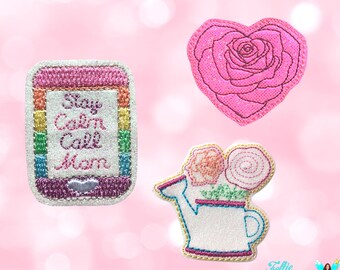 Mothers Day Feltie Pack Machine Embroidery Design, Machine Embroidery Design File, Digital Download