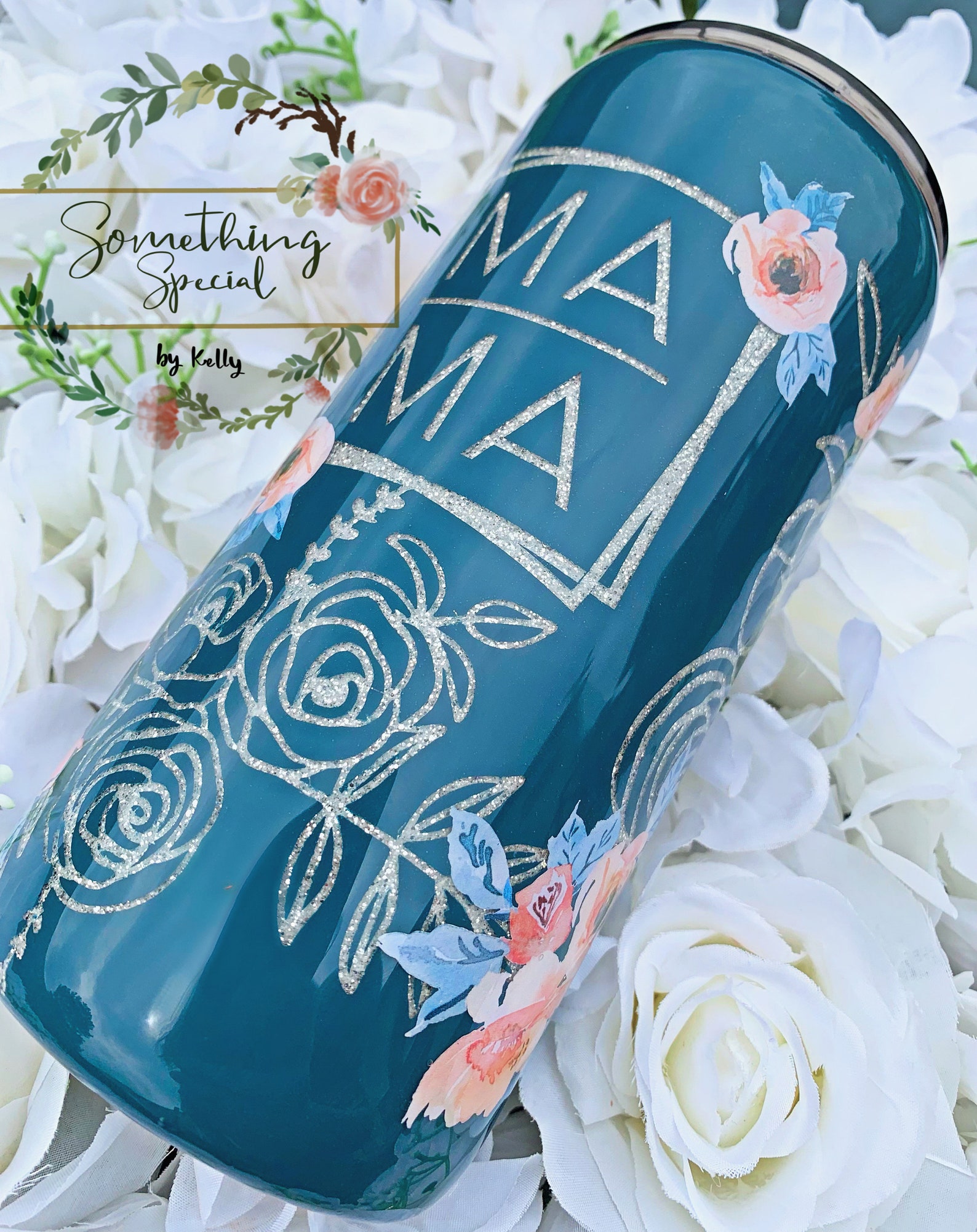 Mama Tumbler Mama Floral Tumbler Mama Gift Etsy