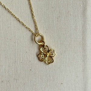925 Clover Lucky Necklace, Turecki naszyjnik Telkari, Filigranowy naszyjnik ze złota 925, Naszyjnik na szczęście, Naszyjnik z amuletami na szczęście,