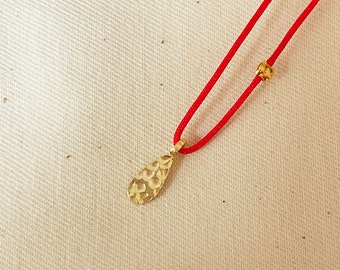 925 Sterling Silver Necklace, Gold Drop Necklace, Gold Plate