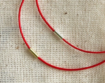 Pulseira de corda vermelha 925, joias de proteção, pulseira vermelha Kaballah, joias de amuleto vermelho, pulseira de tubo ajustável, pulseira de corda vermelha