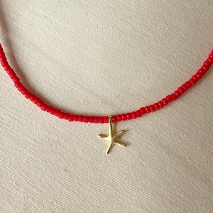 925 Sterling Silver Necklace, Gold Drop Necklace, Gold Plate Necklace, Red String Necklace, Minimal Red Necklace,