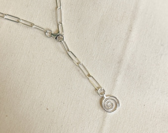 925 Spiral Sun Necklace, Sterling Silver Necklace, Spiral Sun Necklace, Minimal Sun Necklace, Sun Lover Gift