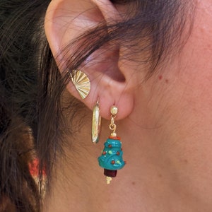 925 Christmas Tree Earring, Green Tree Earring, Tree Wish Earring, Xmas Tree Charm, Xmas Tree Lover Gift