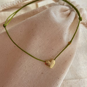 925 Heart Bracelet, 925 Minimal Jewelry, Adjustable String Bracelet, Minimal Lover Gift, Colorful Minimal Bracelet