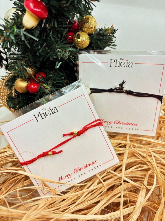 925 Red Bracelet, Red Couple String Bracelet, Christmas String