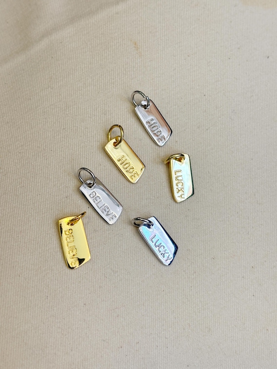 【ご確認用】刻印・チャーム 画像掲載専用ページ♡ 刻印入り希望チャーム：925スターリングシルバーワードペンダント