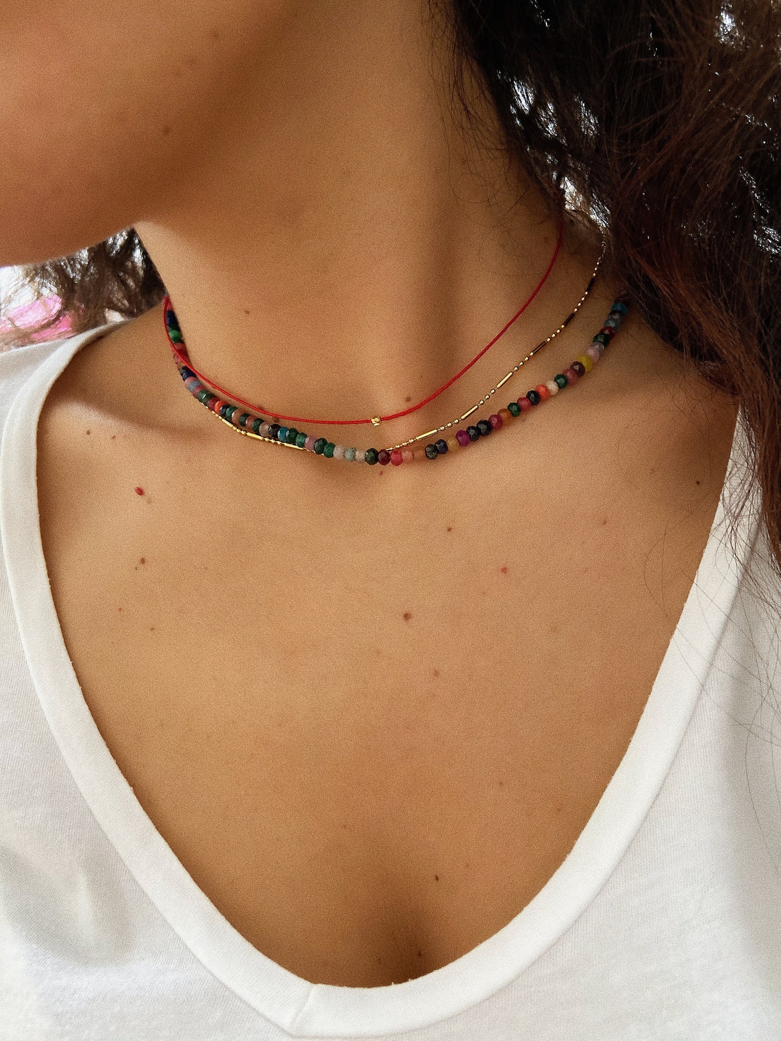 Red String Choker Pretection Jewelry Kaballah Red Necklace Etsy
