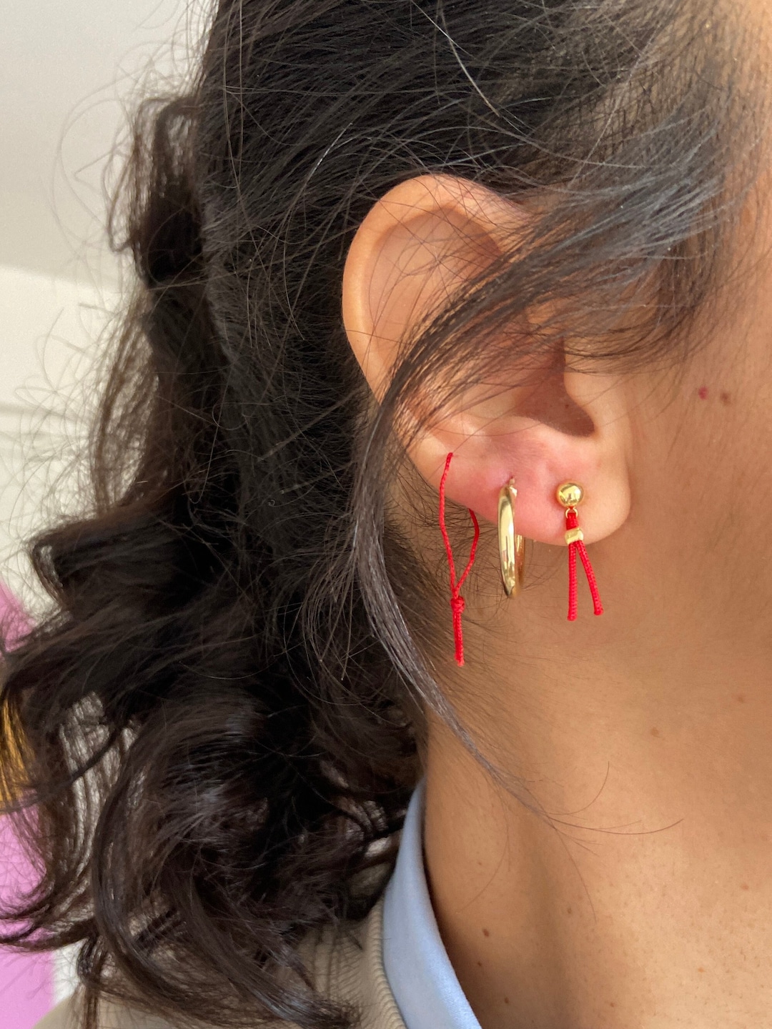 【wingbling】Anti One Touch Ring Earrings 925 Sterling Silver Wing Stud Earrings, Wing Earrings, Wing