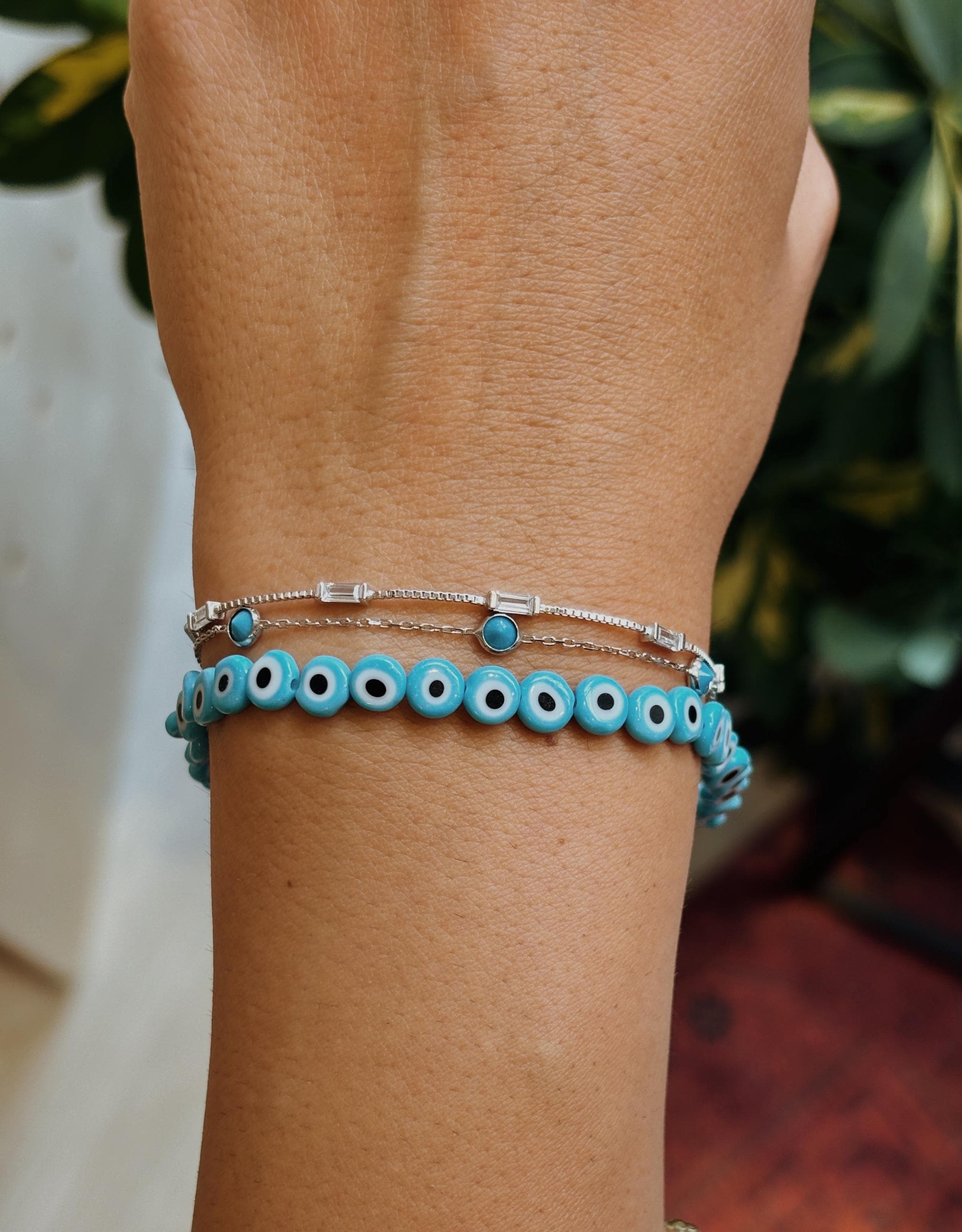 Bracelet Mauvais œil Perles Bleues - Protection Et Chance - Bijou élégant Pour Femmes Et Hommes - Cadeau Symbolique - 11