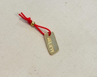 925スターリングシルバーのBelieveチャーム：モチベーションペンダント