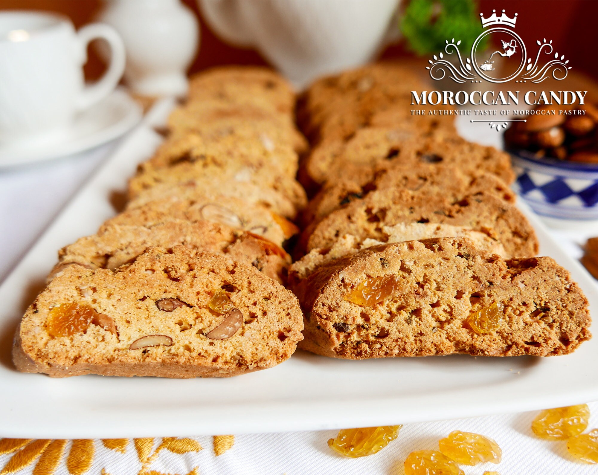 Italian Biscotti Cookies Fekkas Almond And Raisin Stuffed Etsy