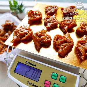 CHEBAKIA moroccan cookies for ramadan, homemade pastry with almonds 0.5 lbs