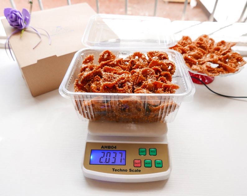 CHEBAKIA moroccan cookies for ramadan, homemade pastry with almonds 2 lbs