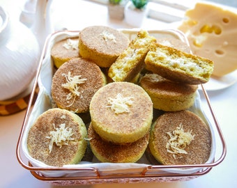 CHEESE BREAD HARCHA Moroccan cheesecake bites