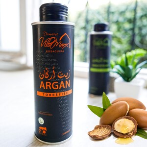 Culinary argan oil toasted for eating and cooking - 100 % organic Moroccan argan oil bottle 250 ml