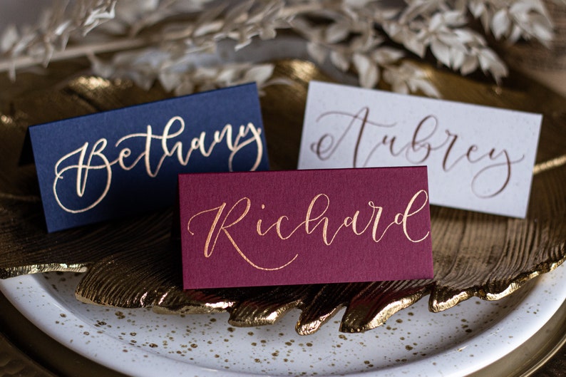 Handwritten Calligraphy Place Cards Classic Name Cards Etsy UK