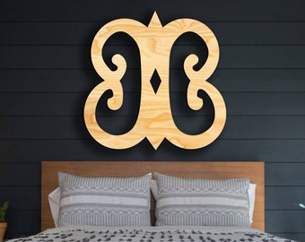 war horn wood sign AKOBEN Adinkra African Kente Africa wooden wall art ...